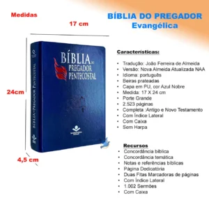 Bíblia do Pregador Pentecostal com Sermões e Índice - Imagem 2