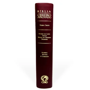 Bíblia Obreiro Aprovado Média Luxo Harpa Cristã Vinho - Imagem 3