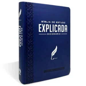 Bíblia de Estudo Explicada Média Luxo Azul, Preta e Marrom - Imagem 3